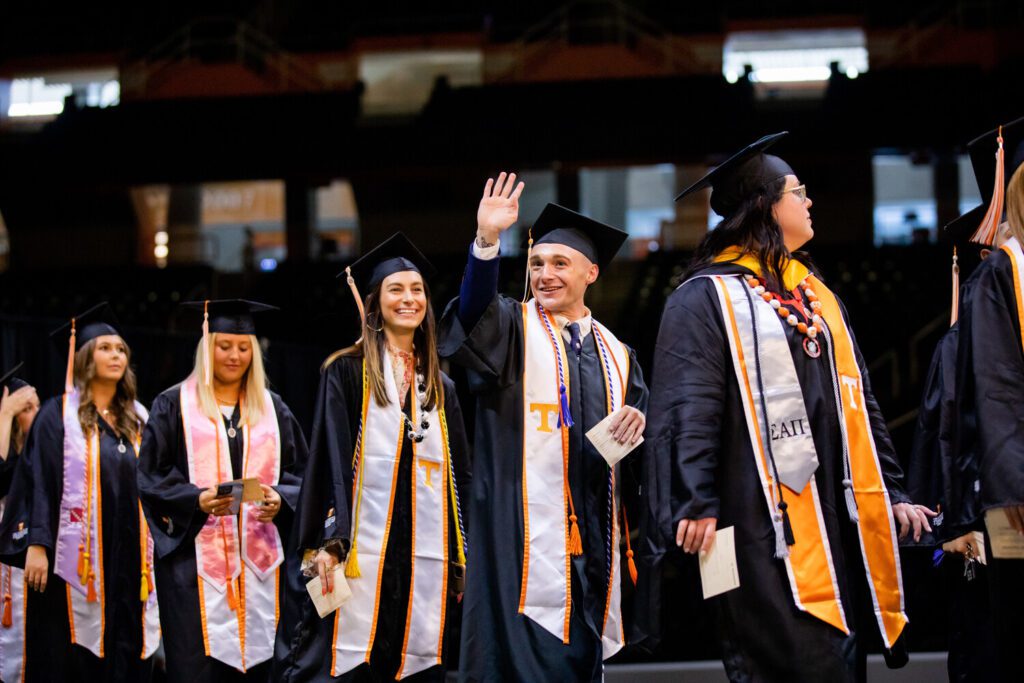 Students at commencement